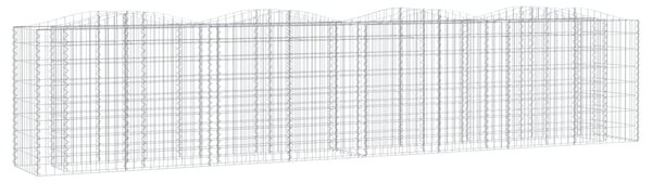 Klenutý gabion vyvýšený záhon 400x50x100 cm pozinkované železo 153547