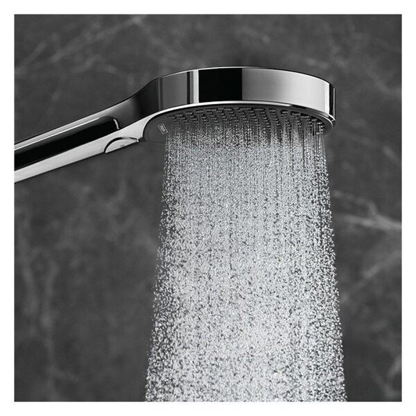 Hansgrohe Rainfinity sprchová sada 130 3jet s tyčí 90 cm a poličkou na mýdlo, chrom 27671000
