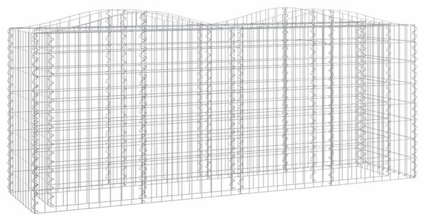 Klenutý gabion vyvýšený záhon 200x50x100 cm pozinkované železo 153546