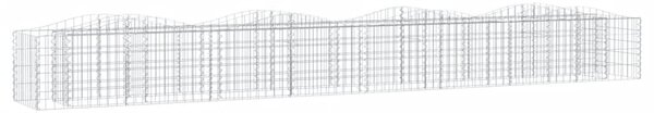 Klenutý gabion vyvýšený záhon 400x50x50 cm pozinkované železo 153543