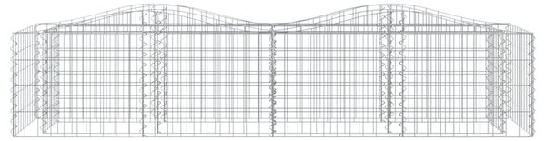 Klenutý gabion vyvýšený záhon 200x50x50 cm pozinkované železo 153542