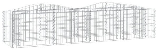 Klenutý gabion vyvýšený záhon 200x50x50 cm pozinkované železo 153542