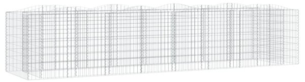 Klenutý gabion vyvýšený záhon 400x100x100 cm pozinkované železo 153555