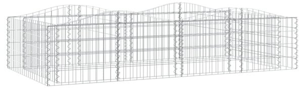 Klenutý gabion vyvýšený záhon 200x100x50 cm pozinkované železo 153550