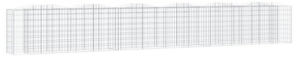Klenutý gabion vyvýšený záhon 600x50x100 cm pozinkované železo 153548