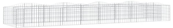 Klenutý gabion vyvýšený záhon 400x100x50 cm pozinkované železo 153551