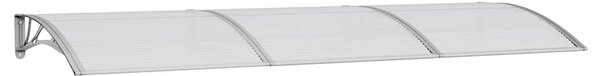 Vchodová stříška šedá 300 x 100 cm polykarbonát 153572