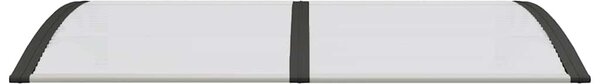 Vchodová stříška černá a průhledná 150 x 75 cm polykarbonát 153576
