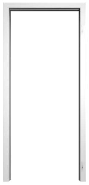 Zárubeň NORMAL pro celoskleněné dveře - CPL LAMINÁT - Bílá hladká Průchozí šířka (cm): 80, Průchozí výška (cm): 197