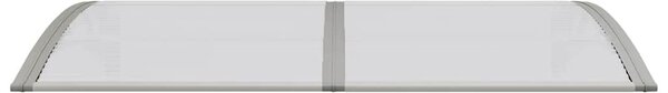 Vchodová stříška šedá 150 x 75 cm polykarbonát 153579