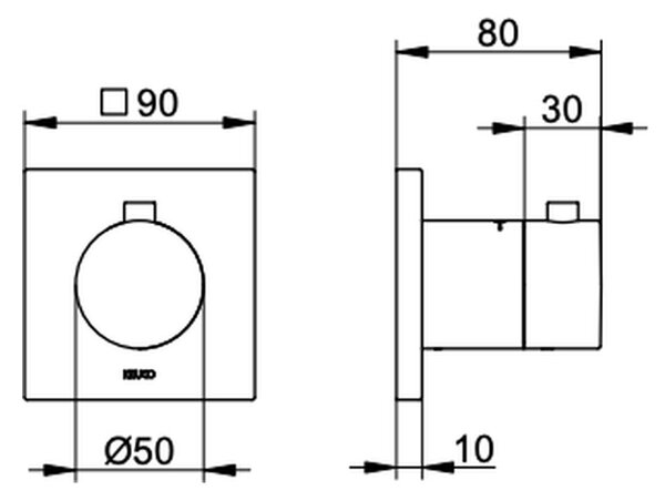 Keuco Ixmo - Termostatická baterie pod omítku, chrom 59553010002