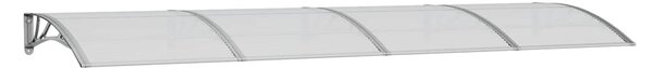 VidaXL Vchodová stříška černá 350 x 100 cm polykarbonát [153595] Barva: Šedá a bílá