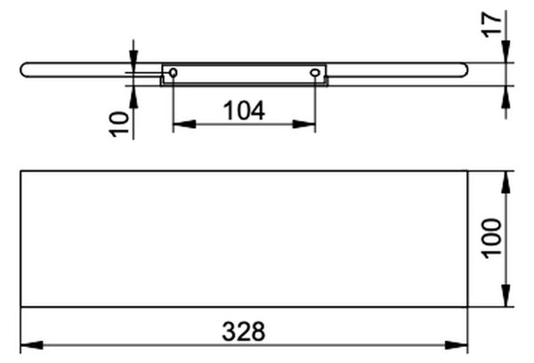 Keuco Edition 400 - Polička do sprchy 328 mm, stříbrně eloxovaný hliník 11558170000