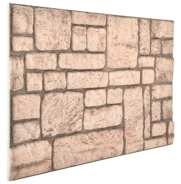 Nástěnné panely 10 ks 100 x 50 cm Béžová EPS pěna 153607