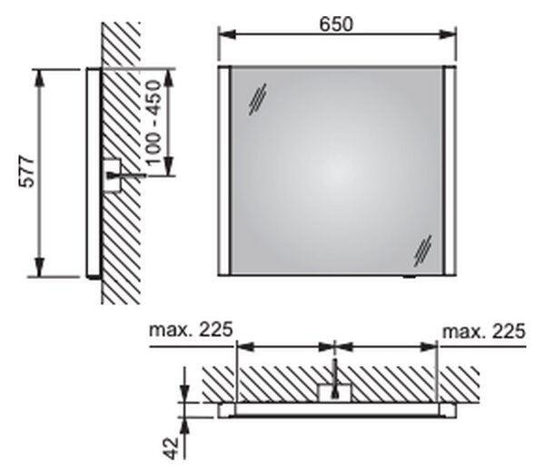 Keuco Royal Reflex.2 - Zrcadlo s osvětlením 650x577mm, 14296002000
