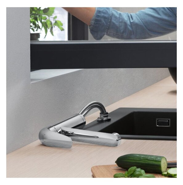 Hansgrohe Focus M42 Kuchyňská páková baterie 120, instalace před okno, 1jet, chrom 71807000