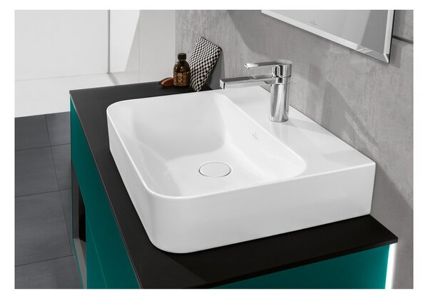 Villeroy & Boch Finion - Umyvadlo 600x470 mm bez přepadu, alpská bílá CeramicPlus 416861R1