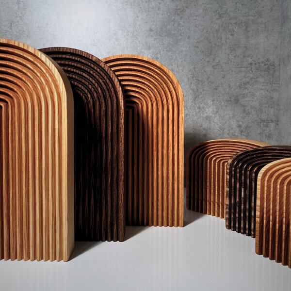 Wooden Mooden Dřevěná stolní dekorace Modern Velikost: 20x15 cm, Materiál: Mořený jasan