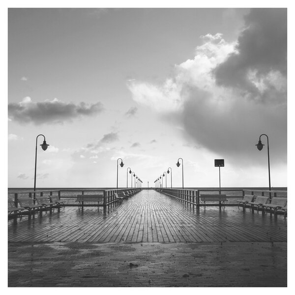 Obraz - Promenáda u pobřeží (30x30 cm)