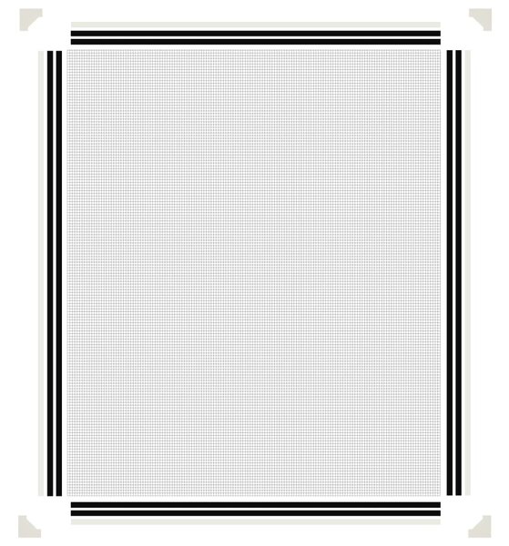 Magnetická okenní síť proti hmyzu bílá 100 x 120 cm 153851