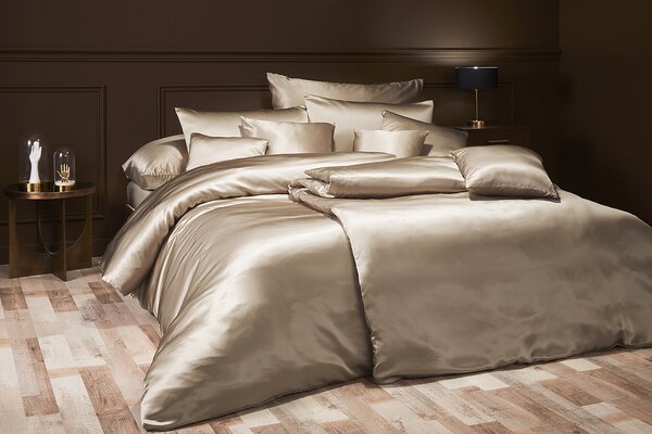 Povlečení Silk Taupe 100% Hedvábí povlak 40/40