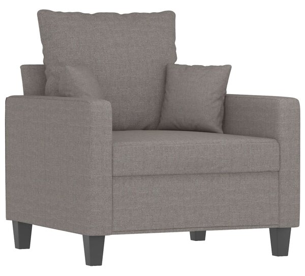 Křeslo s podnožkou taupe 60 cm textil 3201088