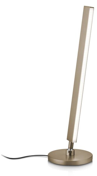 Knapstein Stolní lampa LED Kosma, bronzový efekt, ovládání gesty, stmívatelný, Bronz / starožitná mosaz, Obývací pokoj / jídelna, Mosaz, Moderní
