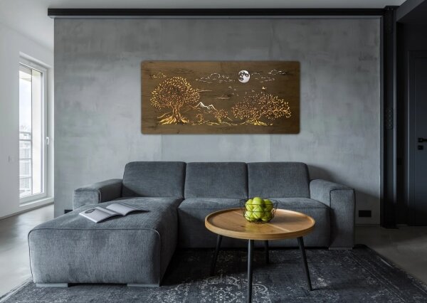 Li-Go 5478/DUB2 - LED Stmívatelná nástěnná dekorace LED/24W/230V 130x60 cm dub