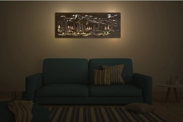 Li-Go 23524/DUB2 - LED Stmívatelná nástěnná dekorace LED/24W/230V 130x50 cm dub