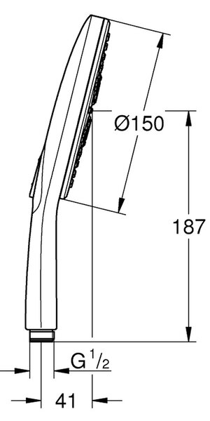 GROHE Rainshower SmartActive 150 - Ruční sprcha 3 proudy, Chrom 26590000