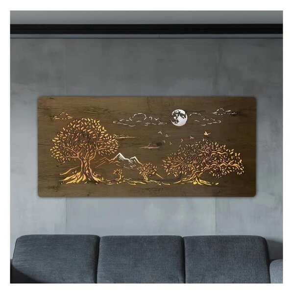 Li-Go 5478/DUB2 - LED Stmívatelná nástěnná dekorace LED/24W/230V 130x60 cm dub