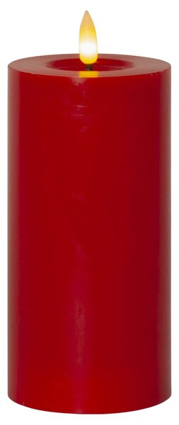 LED svíčka Flamme Flow Pillar Red 17,5 cm