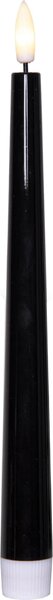 LED svíčka Flamme Candy Black 26 cm – set 2 ks