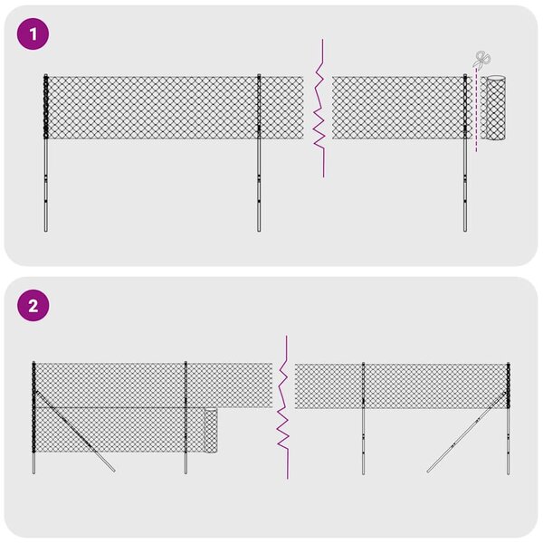 Drátěný plot antracitový 1,4 x 25 m pozinkovaná ocel 154235