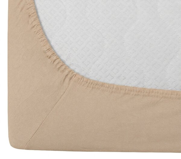 Jersey prostěradlo BASIC béžové 90 x 200 cm