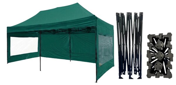 TENTino Nůžkový párty stan 3x6 m /6 noh STEEL HEXAGON Barva opláštění (Zvolte variantu): 5A - ŠEDÁ