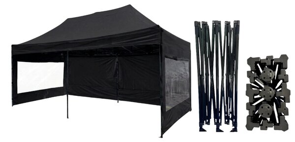TENTino Nůžkový párty stan 3x6 m /6 noh STEEL HEXAGON Barva opláštění (Zvolte variantu): 5A - ŠEDÁ