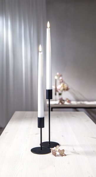 LED svíčka Flamme Slim White 28 cm – set 2 ks + dálkový ovladač