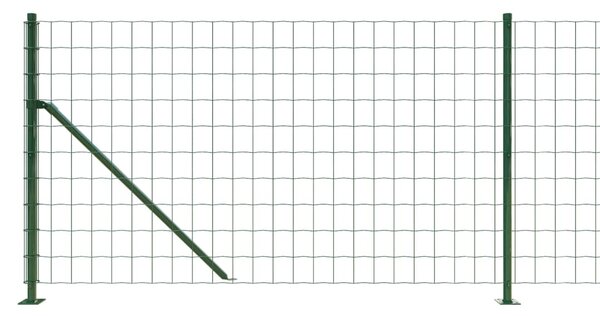 Drátěný plot s přírubami zelený 0,8 x 25 m 154168