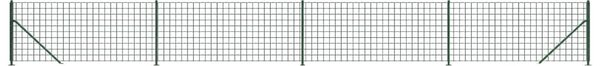 Drátěný plot s přírubami zelený 0,8 x 10 m 154176