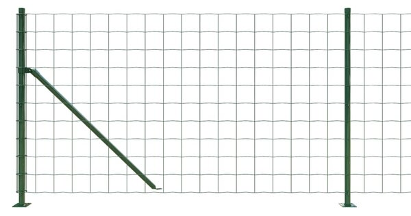 Drátěný plot s přírubami zelený 0,8 x 10 m 154176