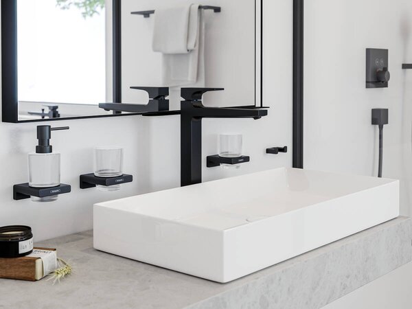 Hansgrohe AddStoris Q - Nádobka na ústní hygienu, matná černá 41749670