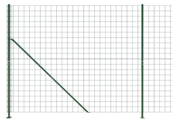 Drátěný plot s přírubami zelený 1,4 x 10 m 154179