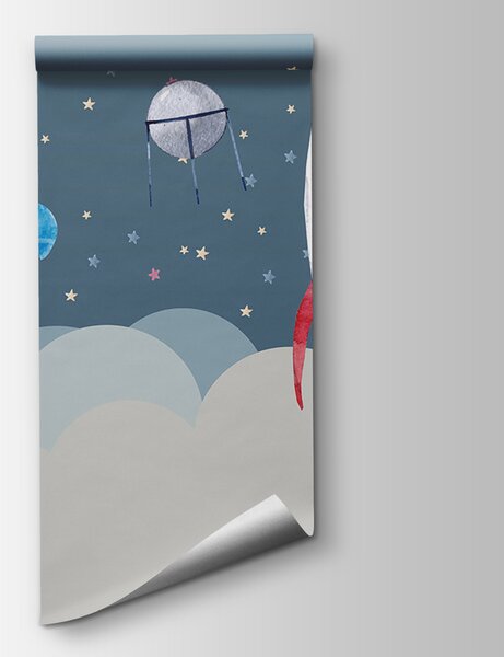 Fototapeta Raketoplány a rakety na obloze, Dětské fototapety, Populární fototapety, u09813 - Tapeko.co.cz