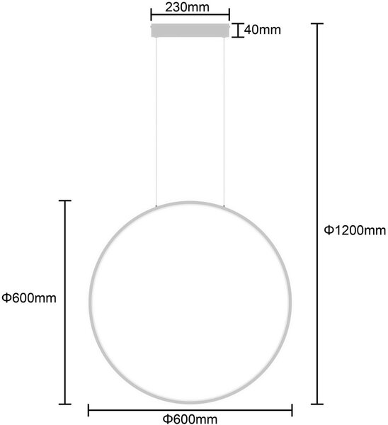 Light Prestige Mirror závěsné svítidlo 1x33 W bílá LP-999/1P S WH CCT