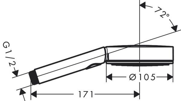 Hansgrohe Pulsify Select S ruční sprcha 105 3jet Activation, matná černá 24100670