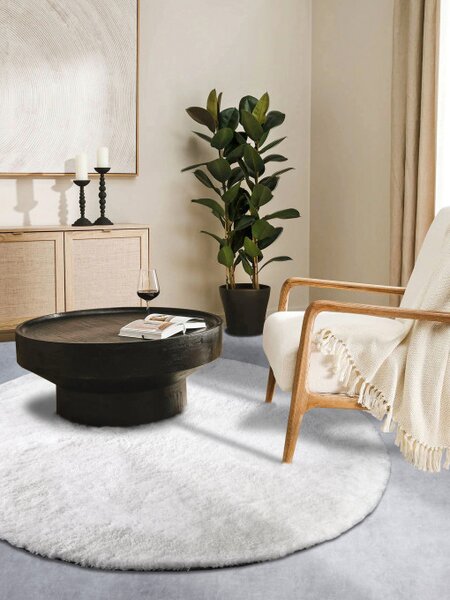 Koberec Hanse Home Myk Olaf ivory / bílý kruh
