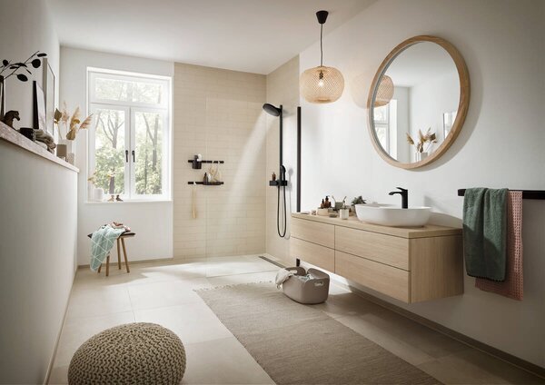 Hansgrohe Pulsify S Showerpipe 260 2jet se ShowerTablet Select 400, matná černá 24240670