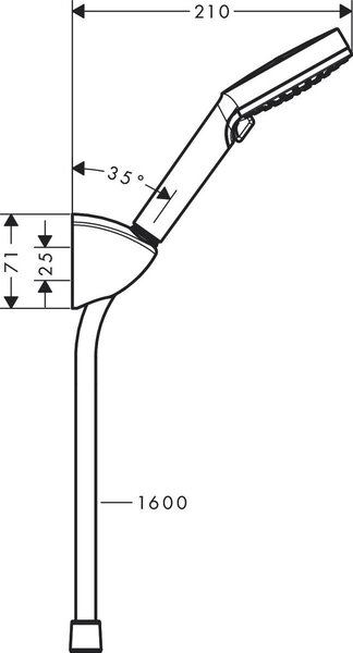 Hansgrohe Vernis Blend Sada se sprchovým držákem Vario se sprchovou hadicí 160 cm, chrom 26273000