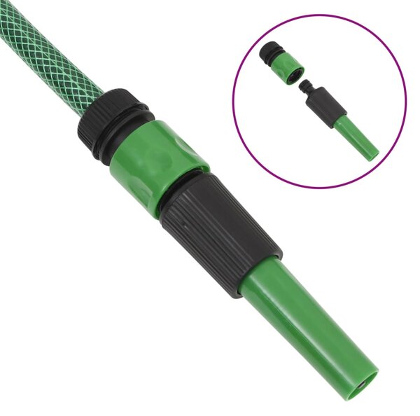 Zahradní hadice se sadou koncovek zelená 0,5" 10 m PVC 154368